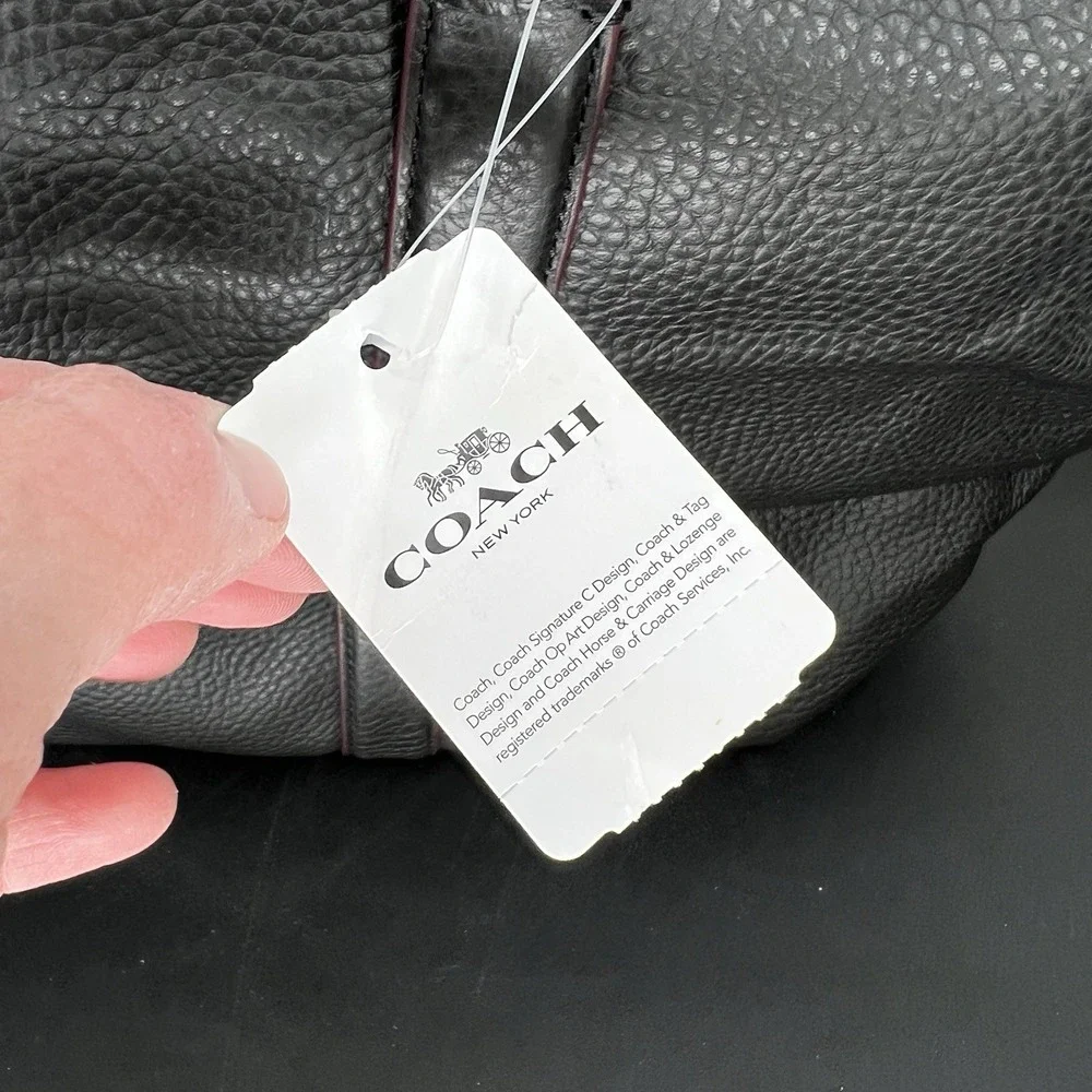 Coach Black Pebble Leather Trekker Interior Patch Design